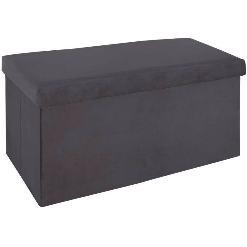 foto del prodotto pouf doppio pieghevole tess in velluto grigio atmosphera cr ateur d int rieur