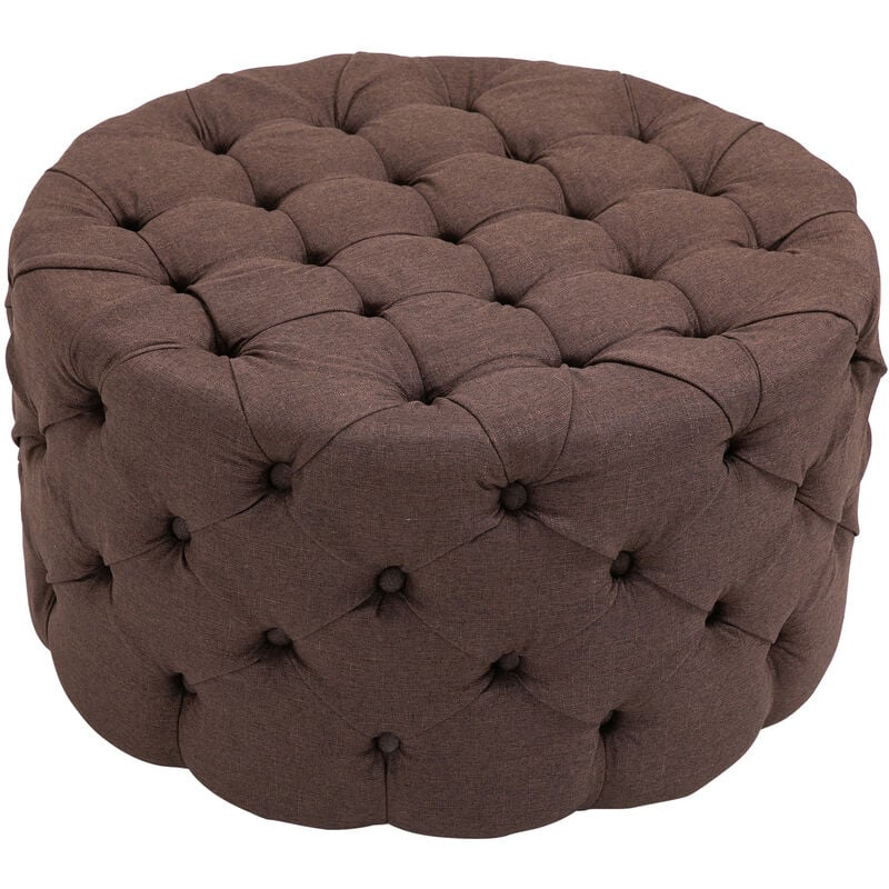 foto del prodotto pouf drancy in stoffa trapuntata marrone xl