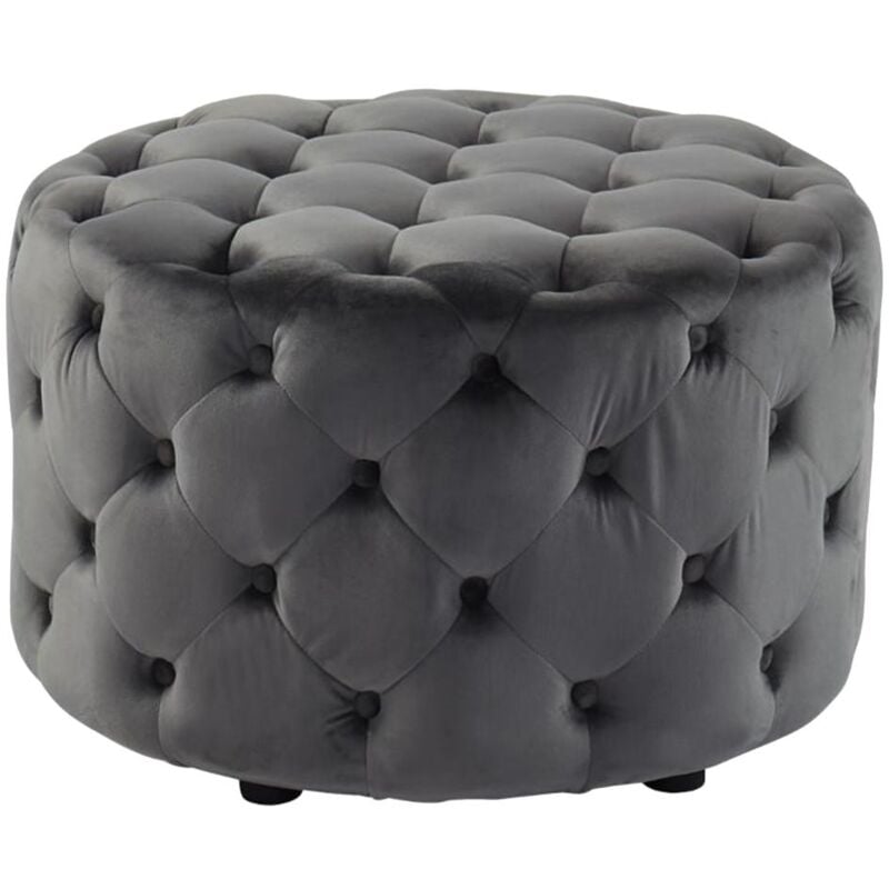 foto del prodotto pouf fourca in velluto grigio