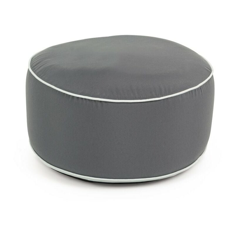 foto del prodotto pouf idrorepellente rihanna gonfiabile grigio diametro 53 h.23 sfoderabile