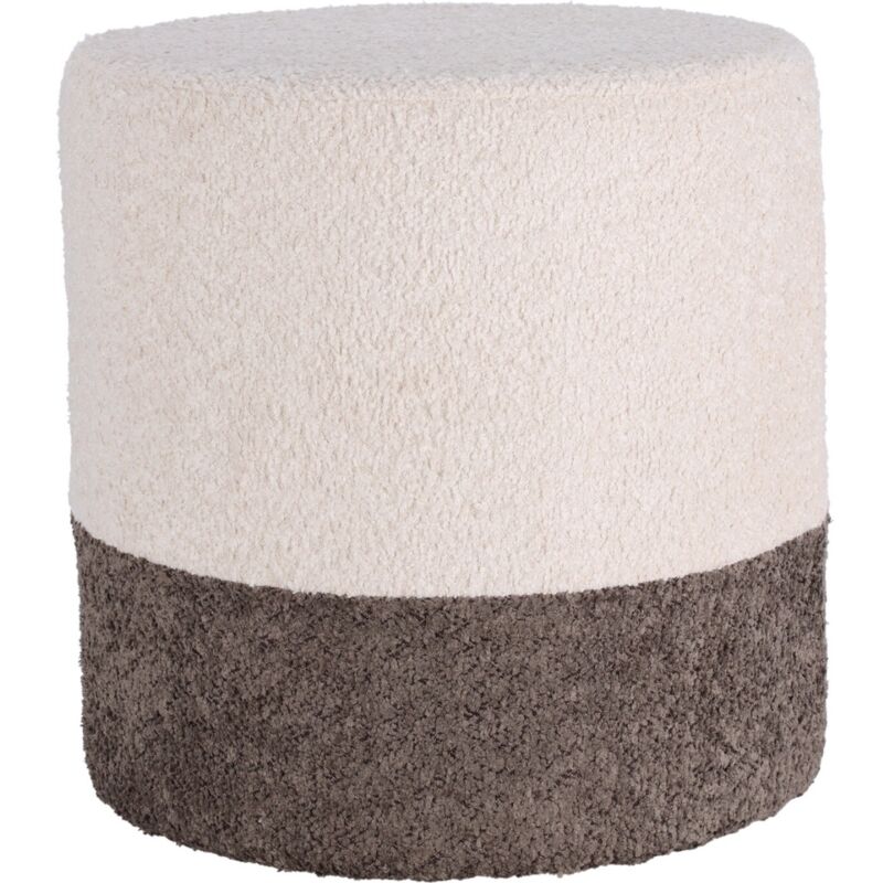 foto del prodotto pouf in tessuto, 35cm, colore beige grigio, natale, cassepanche