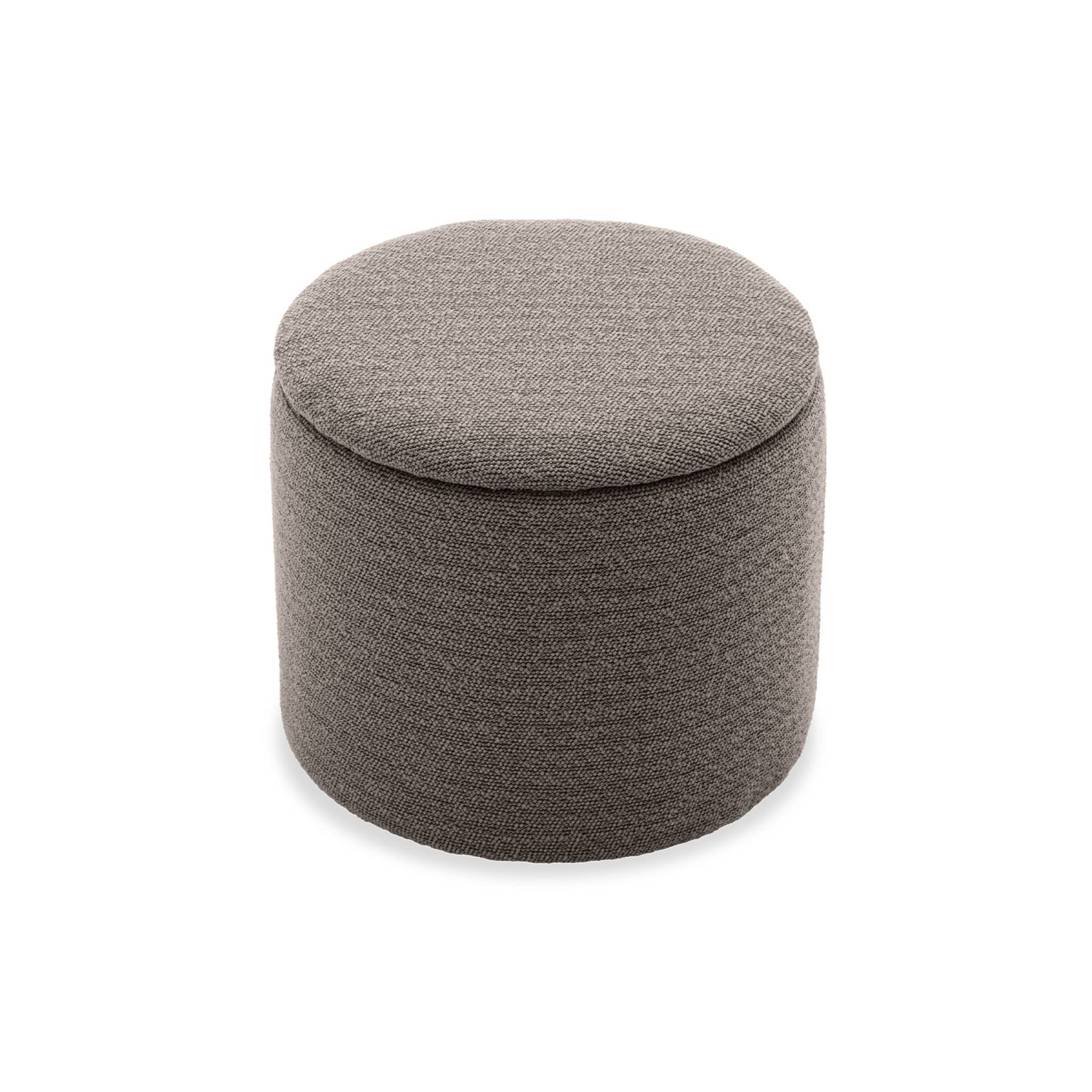 foto del prodotto pouf in tessuto con contenitore, beige
