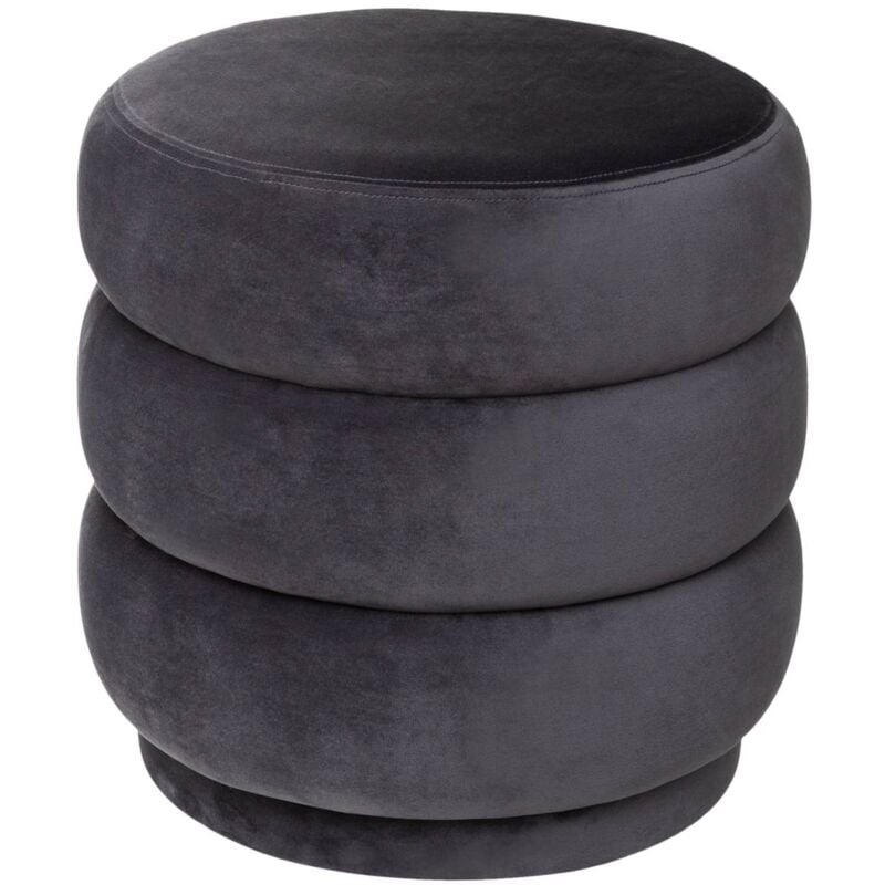 foto del prodotto pouf in velluto grigio sinan atmosphera cr ateur d int rieur