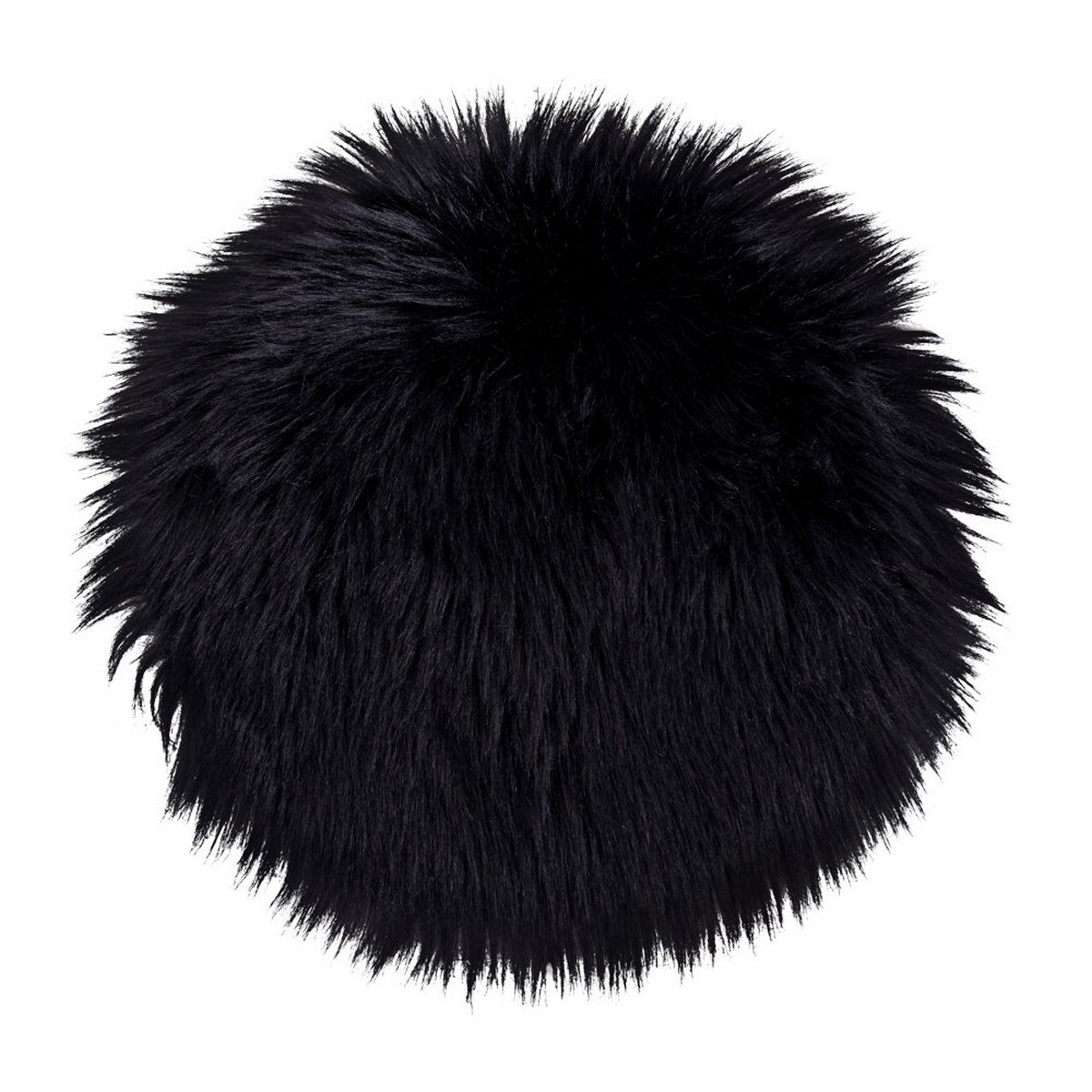 foto del prodotto pouf lambskin, nero, poliestere, 35x35x6,5 cm, epikasa