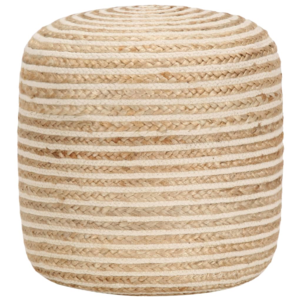 foto del prodotto pouf lavorato a mano 40x45 cm in juta cod mxl 76859