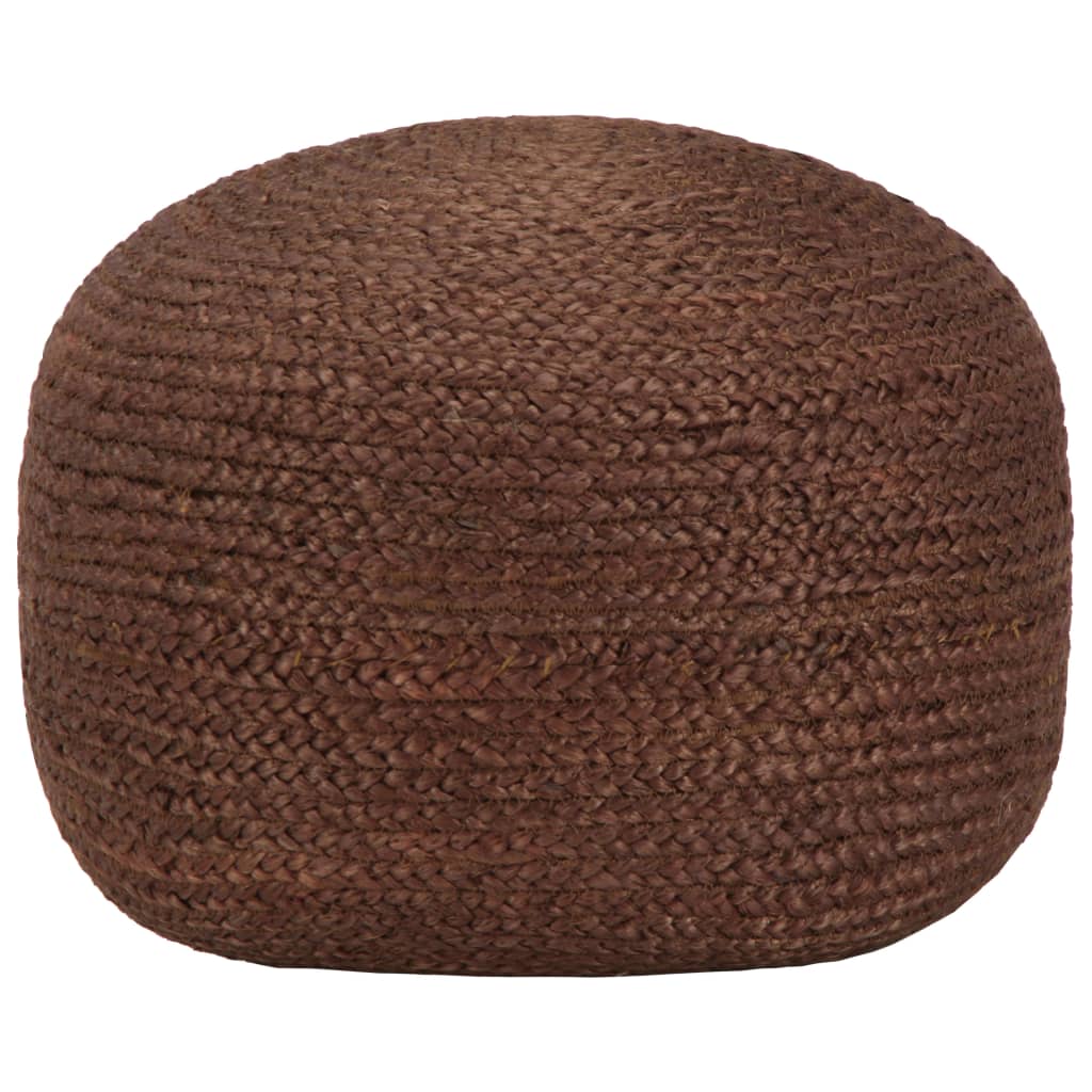 foto del prodotto pouf lavorato a mano 40x45 cm in juta marrone cod mxl 70856