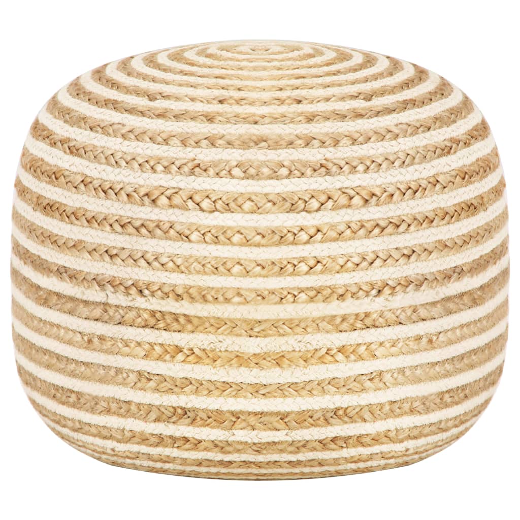 foto del prodotto pouf lavorato a mano 45x30 cm in juta cod mxl 68398