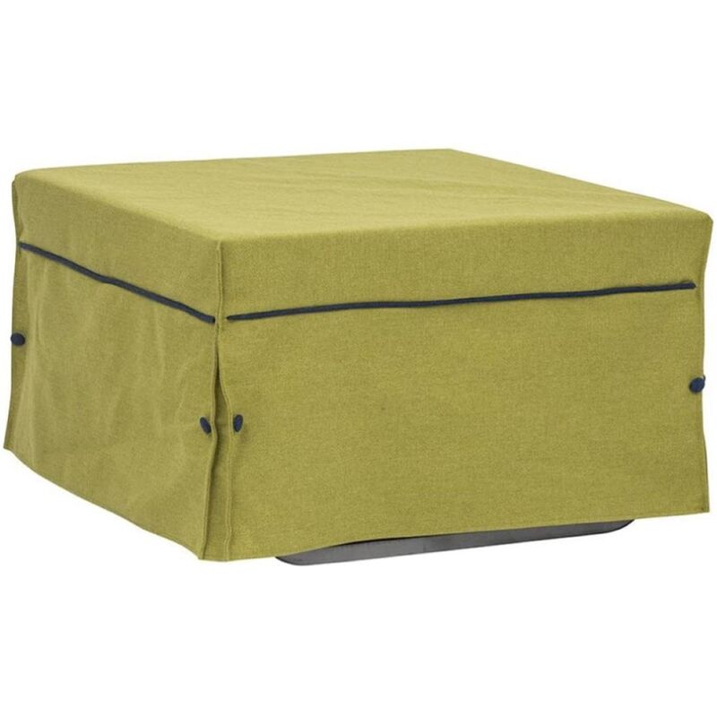 foto del prodotto pouf letto brandina pieghevole 80x80 bin con tessuto verde