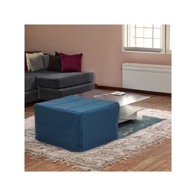 foto del prodotto pouf letto singolo pieghevole vega tessuto colore blu