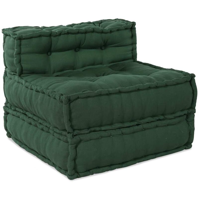 foto del prodotto pouf modulare verde 70x70x54 in tessuto vidaxl