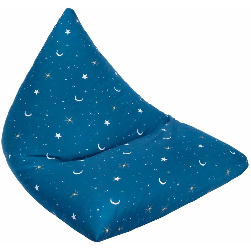 foto del prodotto pouf per bambini per giocare e rilassarsi, 96x120x96 cm pouf a sacco per bambini a forma di piramide per sale giochi e soggiorni, pouf da interno per
