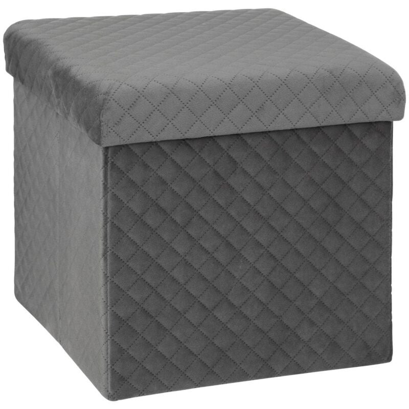 foto del prodotto pouf pieghevole in velluto grigio mix n modul 31x31cm 5five