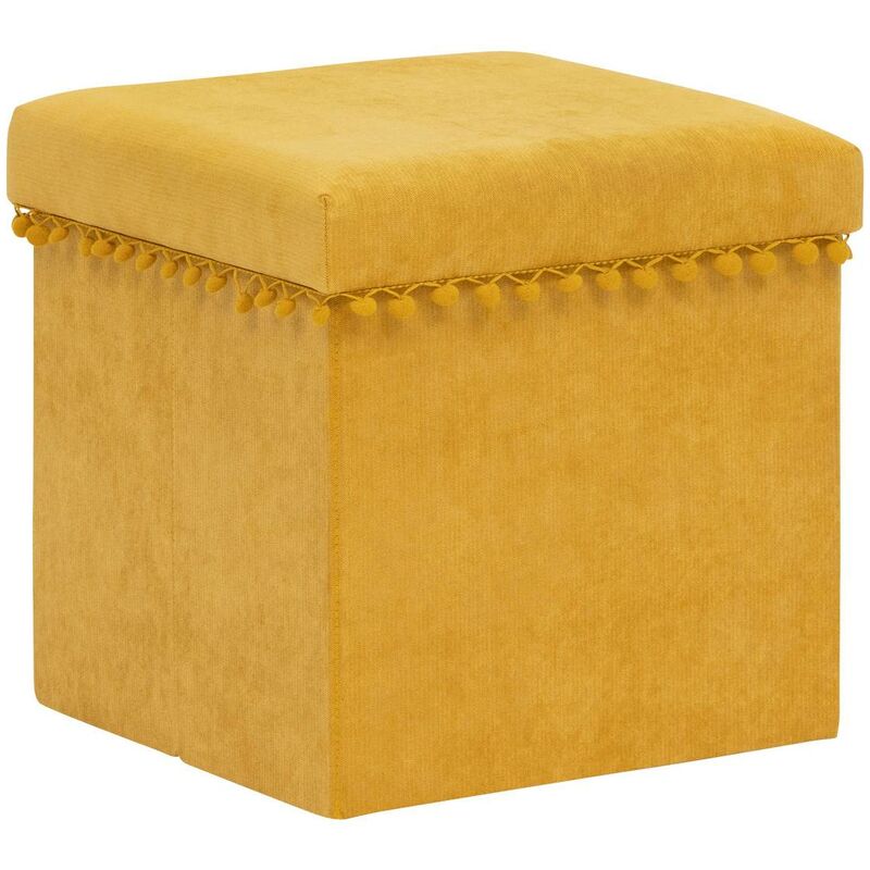 foto del prodotto pouf pieghevole m mo 40x38cm ocra atmosphera cr ateur d int rieur