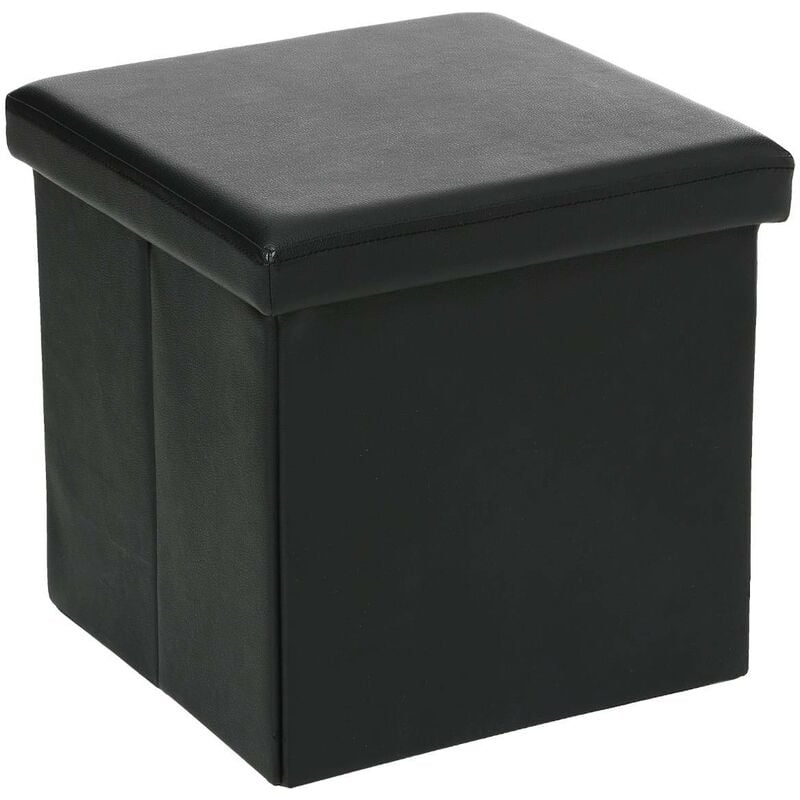 foto del prodotto pouf pieghevole nero atmosphera cr ateur d int rieur