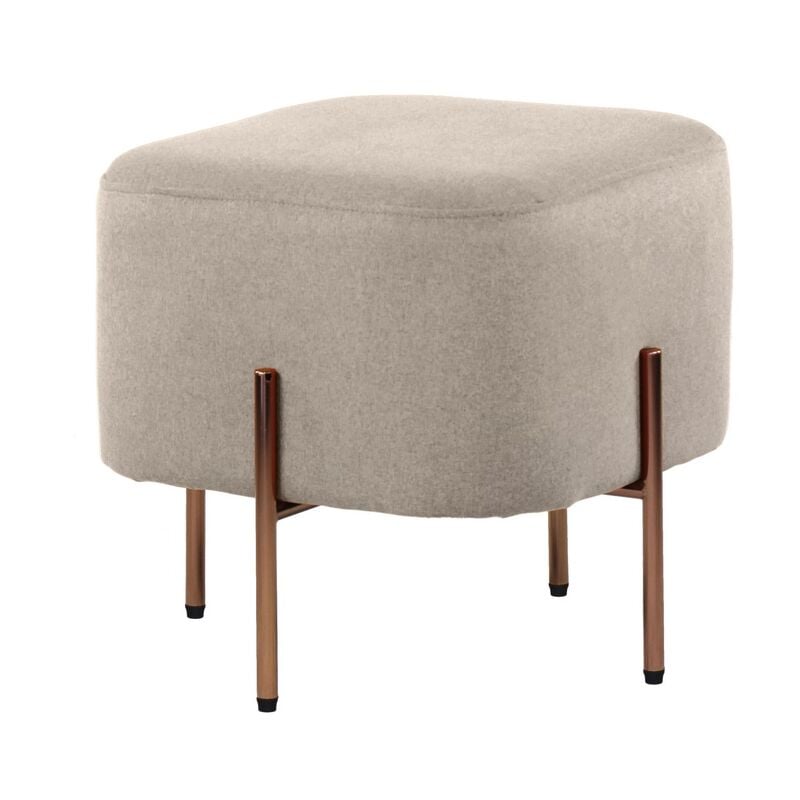 foto del prodotto pouf poggiapiedi in tessuto grigio kate