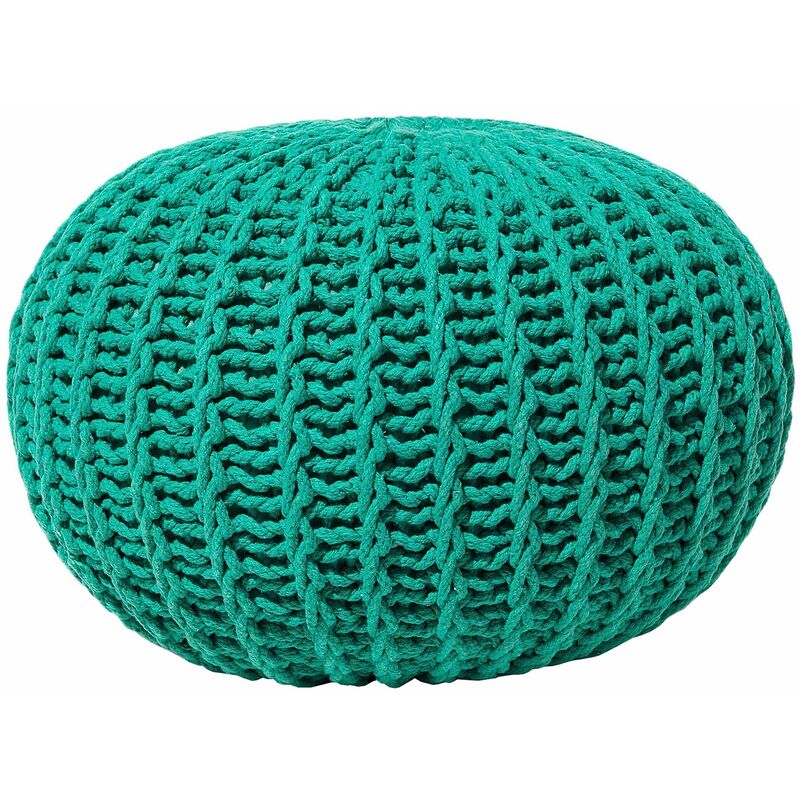foto del prodotto pouf poggiapiedi in tessuto verde smeraldo 50 x 35 cm conrad conrad