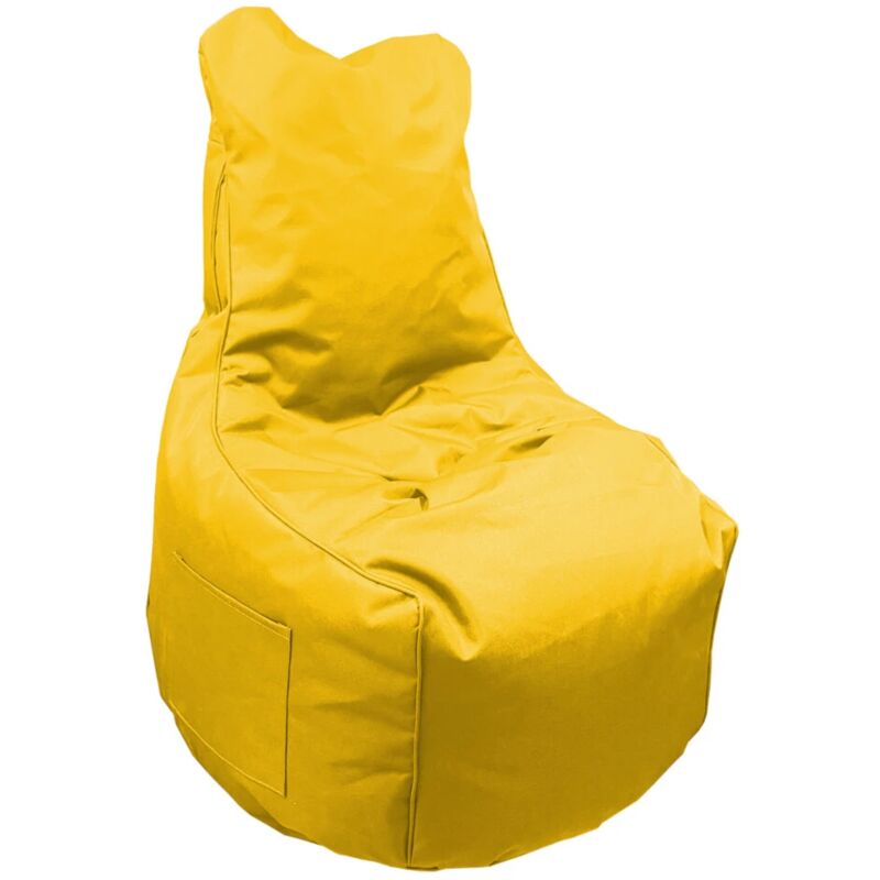 foto del prodotto pouf poltrona sacco layla giallo 65x65x95 cm