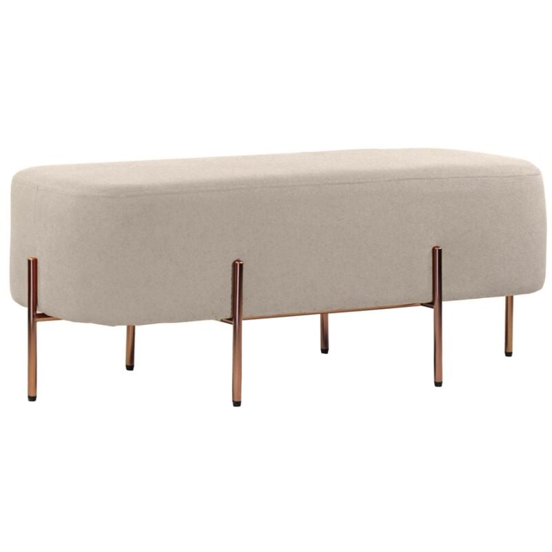foto del prodotto pouf rettangolare in tessuto grigio chiaro kate
