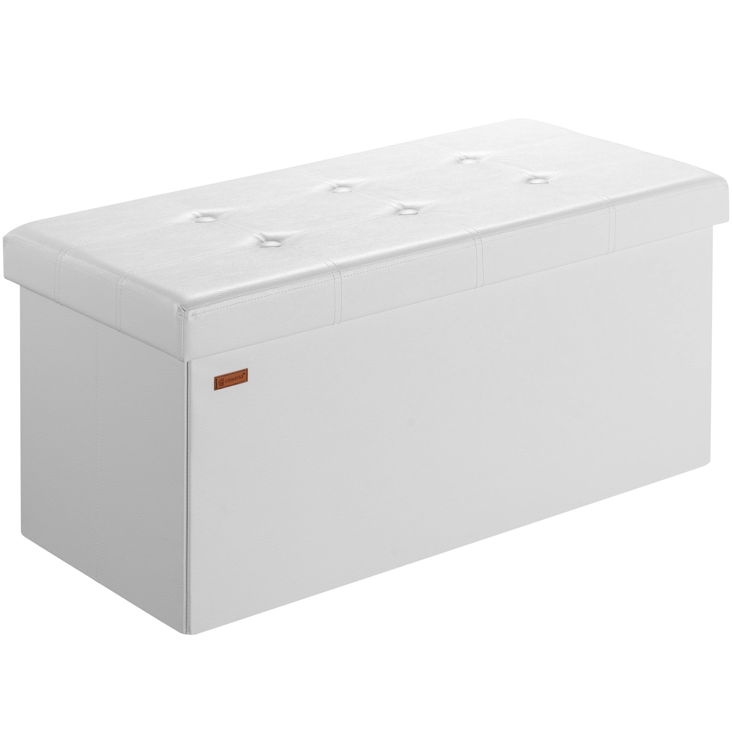 foto del prodotto pouf seduta bianco 80x40x40cm