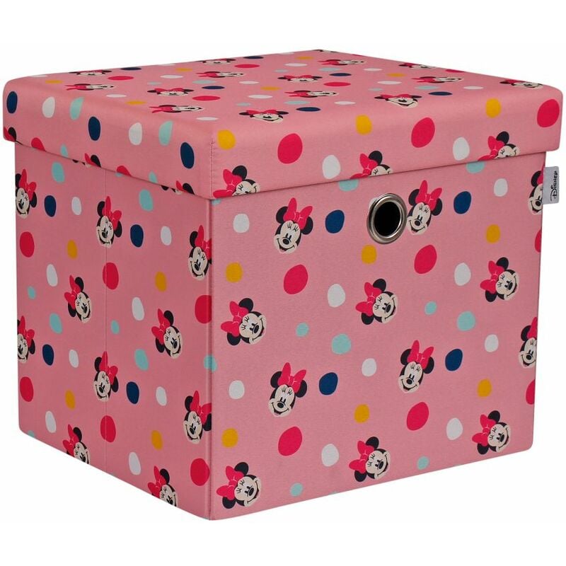 foto del prodotto pouf seduta con coperchio e contenitore disney home minnie