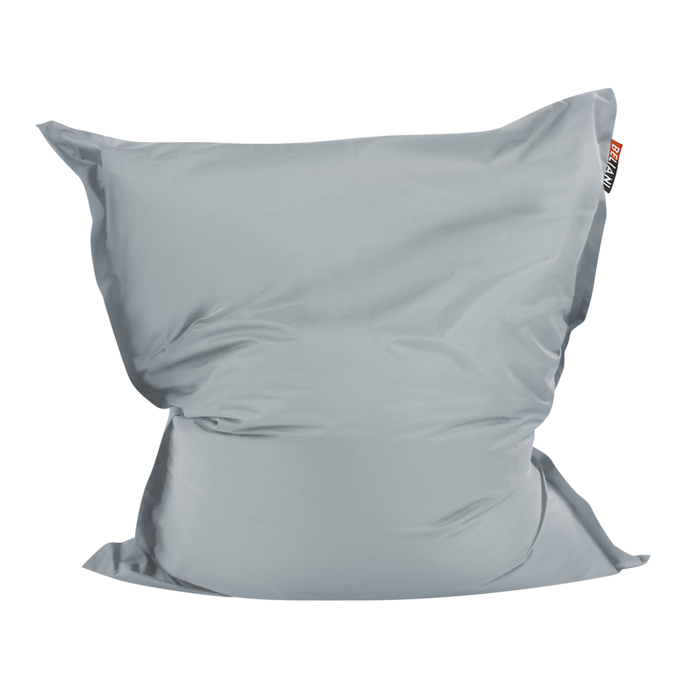 foto del prodotto pouf seduta poltrona sacco grande grigio chiaro con zip 140 x 180 cm