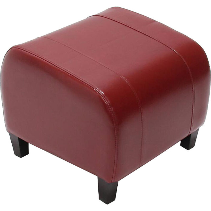 foto del prodotto pouf sgabello con seduta cubica pelle sintetico 37x45x47 cm rosso 040005339