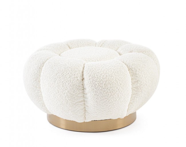 foto del prodotto pouff floreale bianco d.65x35h