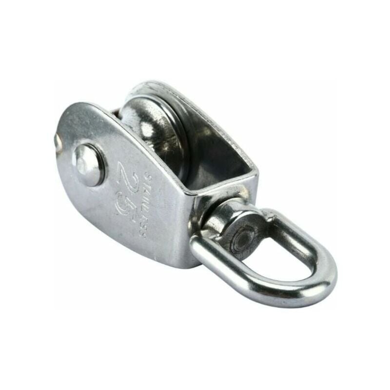 foto del prodotto poulie corde, poulie en acier inoxydable 304, poulie en acier inoxydable, argent 25 mm