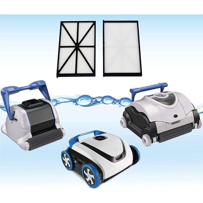 foto del prodotto poweka rcx70101pak2 confezione da 2 cartucce filtro di ricambio compatibili con i pulitori robotizzati per piscine hayward aqua vac qc sharkvac e