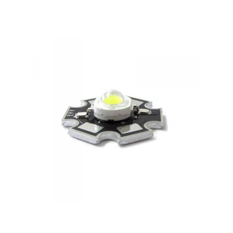 foto del prodotto power led 1w bianco freddo 5500k 6500k 100 lumen 350ma 3 3.4v piastra dissipatore inclusa