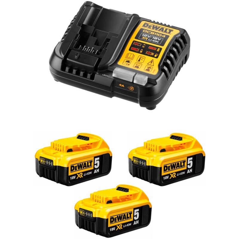 foto del prodotto power set dewalt dcb1104p3 3 x 5,0 ah dcb1104 