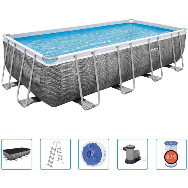 foto del prodotto power steel set piscina rettangolare 549x274x122 cm bestway