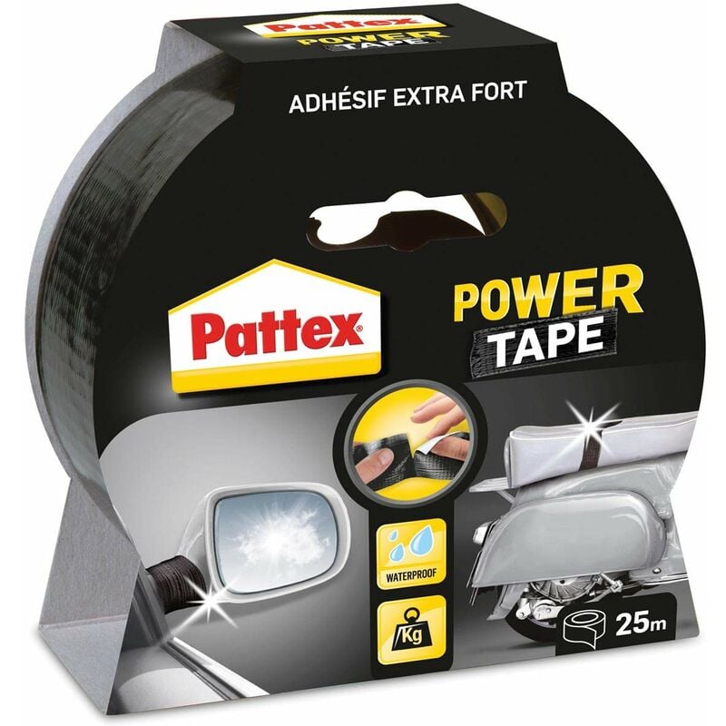 foto del prodotto power tape 1669824, nastro adesivo in box, 25 m, nero schwarz pattex