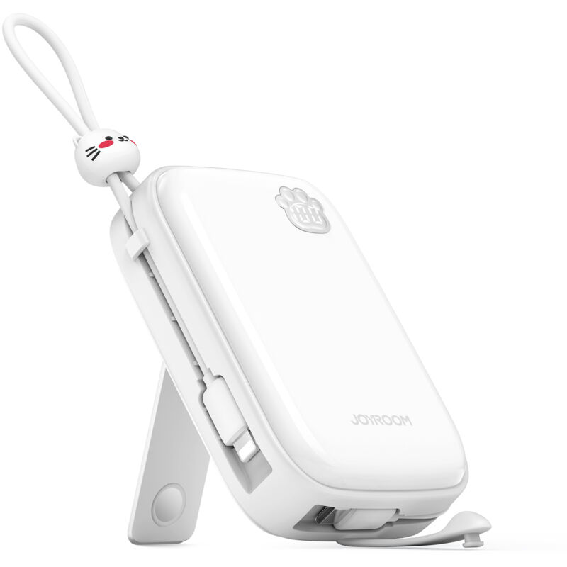 foto del prodotto powerbank cutie series da 22,5 w 20000 mah con supporto usb a usb c iphone bianco