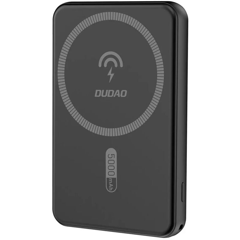 foto del prodotto powerbank magnetico da 5000 mah con caricabatterie induttivo magsafe, nero