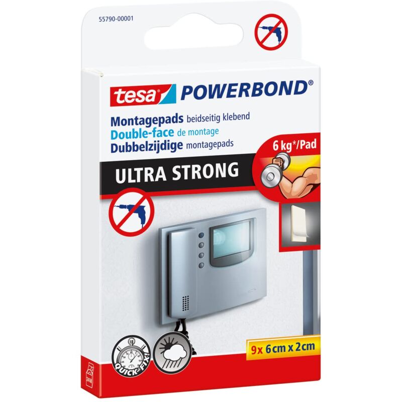 foto del prodotto powerbond ultra strong tamponi bifacciali per l installazione in interni e in esterni protetti adesivo ultraresistente su entrambi i lati