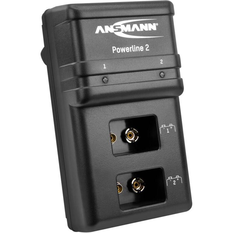 foto del prodotto powerline 2 caricatore per batterie rettangolari 9v nicd, nimh blocco da 9 v ansmann