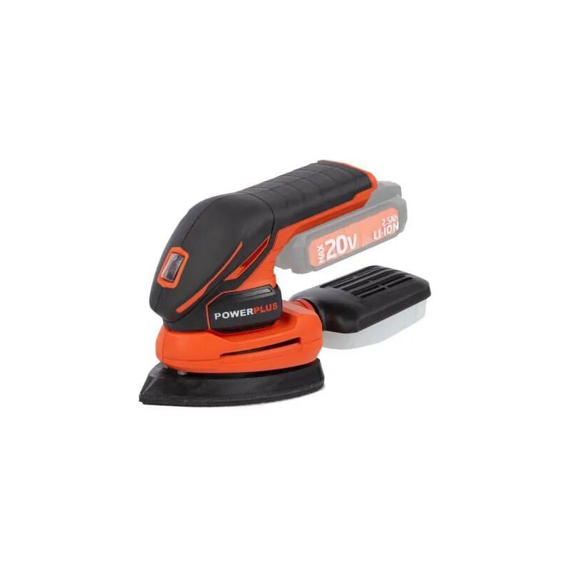 foto del prodotto powerplus levigatrice triangolare a batteria 20v dual power