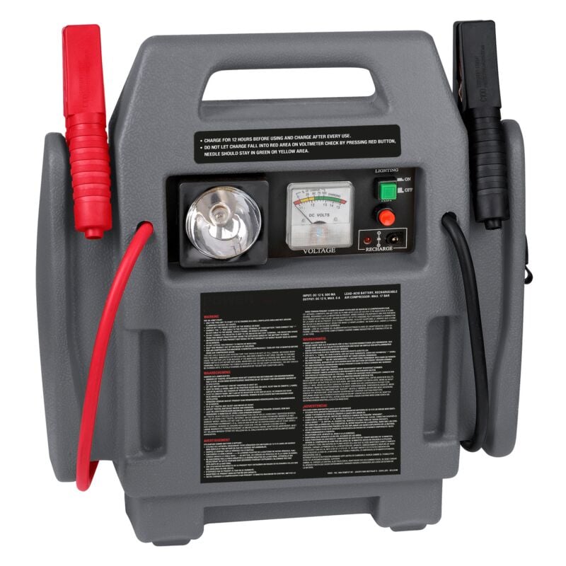foto del prodotto powerplus power station starter 4 in 1 compressore e avviatore portatile automobili 12 v 900a 17 bar