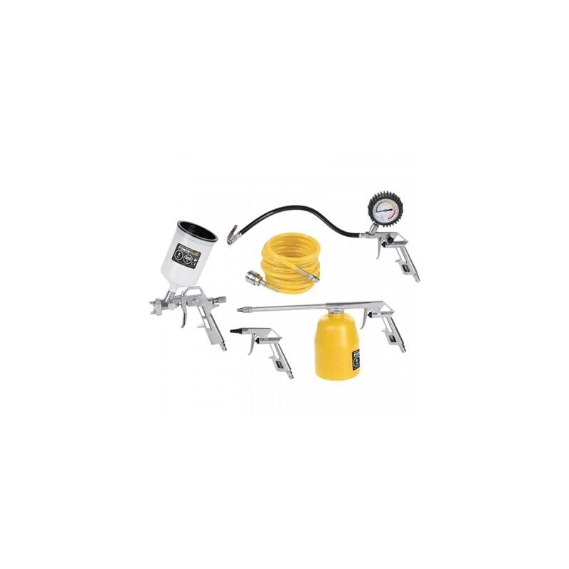 foto del prodotto powerplus set di 5 accessori per compressore a sgancio rapido powair0020