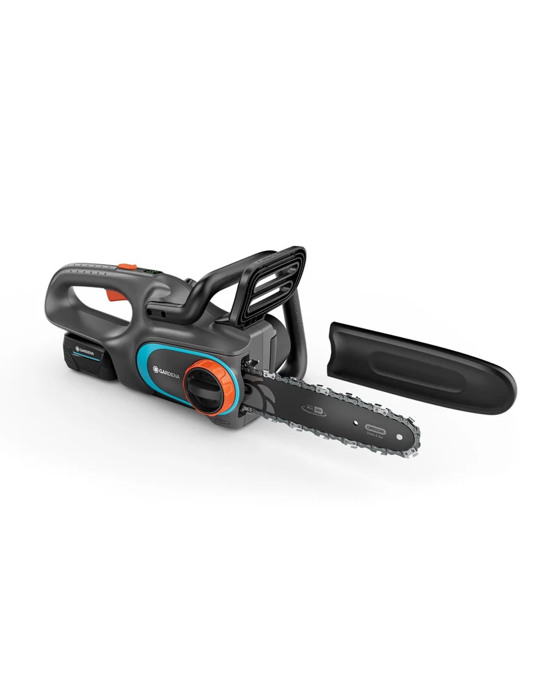 foto del prodotto powersaw 250 18v ready to use a batteria sega a catena a batteria 18 v lunghezza della lama 250 mm gardena