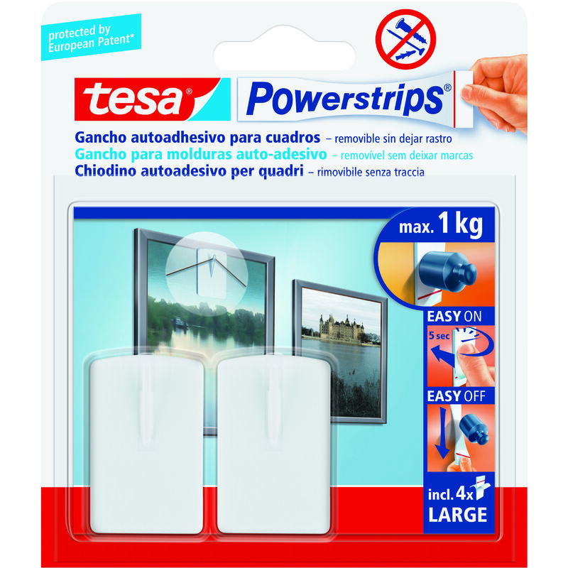 foto del prodotto powerstrips 2 ganci autoad. per quadri tesa