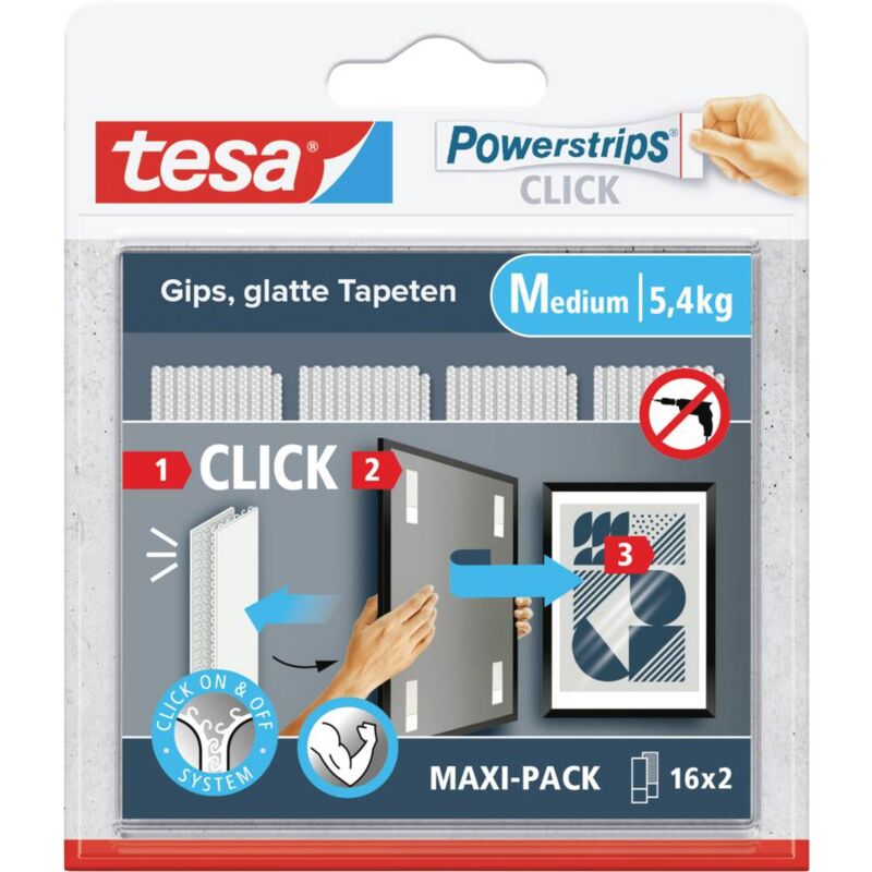 foto del prodotto powerstrips click l x l 80 mm x 20 mm contenuto 16 paio a tesa