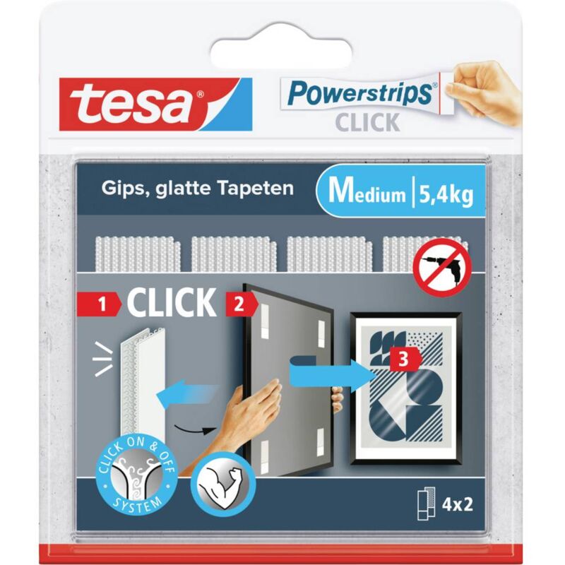 foto del prodotto powerstrips click l x l 80 mm x 20 mm contenuto 4 paio a tesa