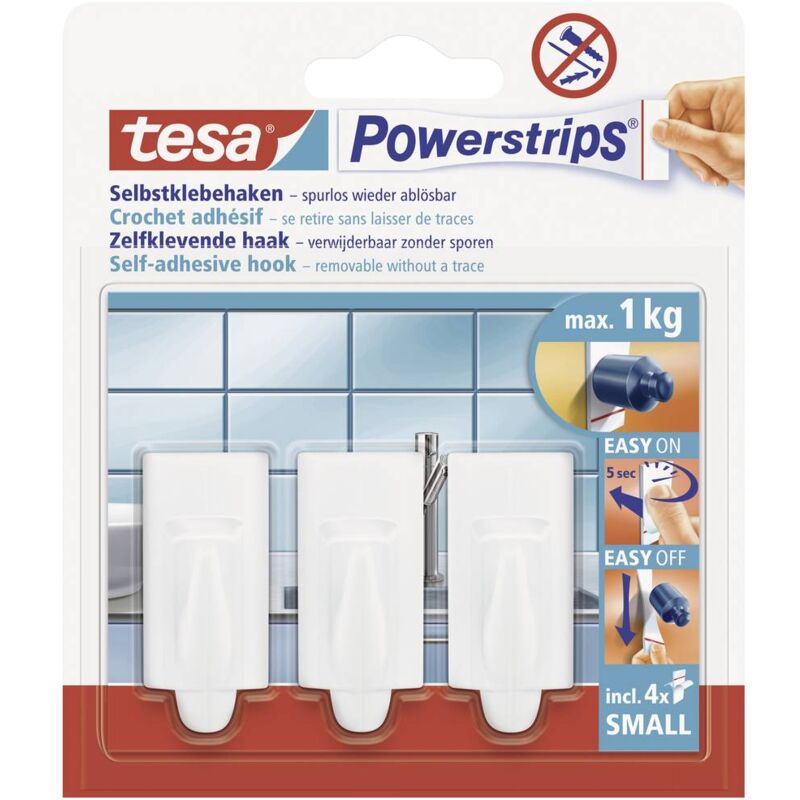 foto del prodotto powerstrips ganci adesivi small trend bianco contenuto 3 pz. tesa