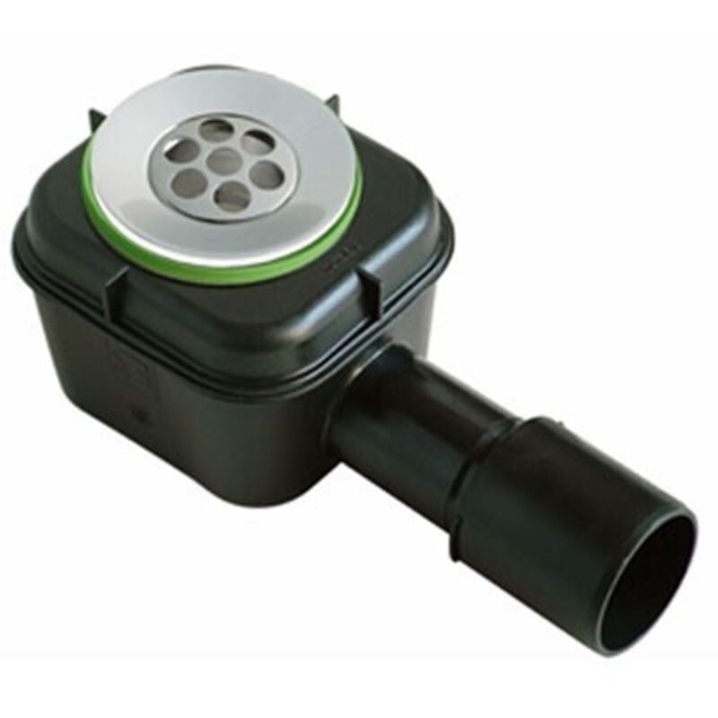 foto del prodotto pozzetto sifoide pvc mod. splash nero per doccia ad innesto flangia diam. 80 bonom