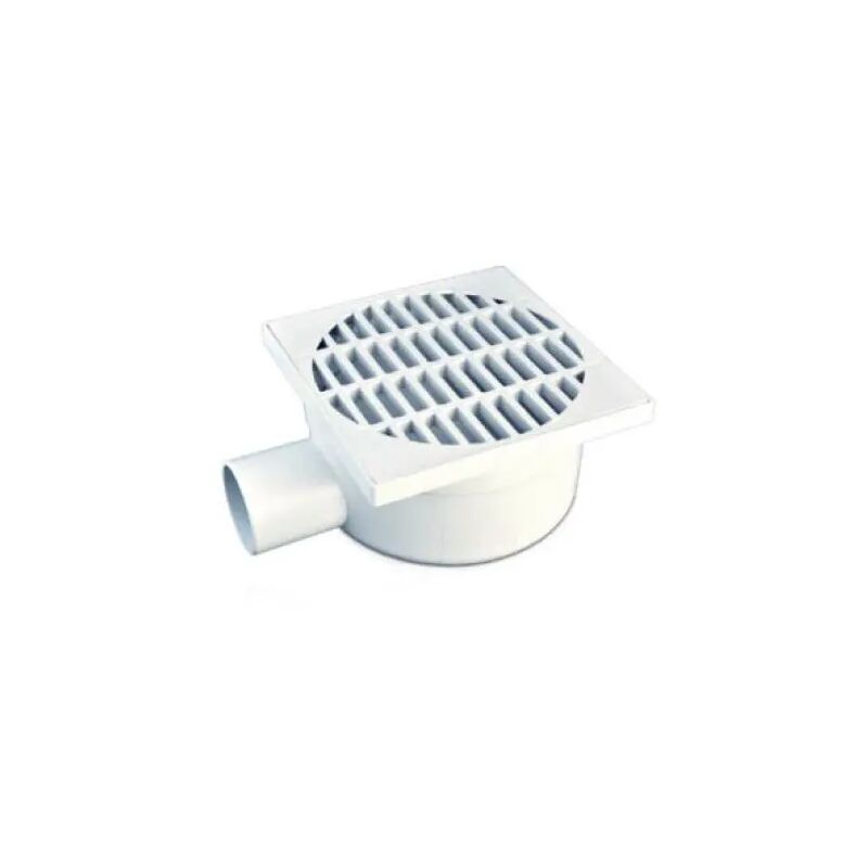 foto del prodotto pozzetto sifonato attacco orizzontale in pp con griglia mm 115x115 40 mm nicoll