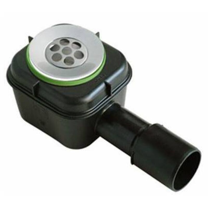 foto del prodotto pozzetto sifonato pvc mod. splash nero per piatti doccia flangia diam. 80