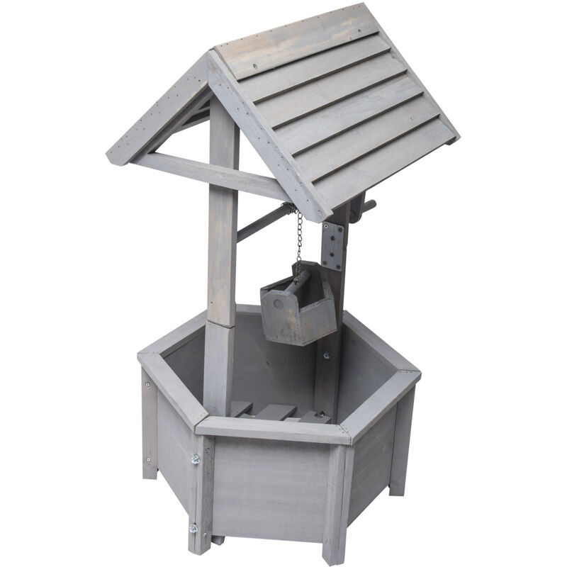 foto del prodotto pozzo decorativo in legno werka pro 38x42x82cm