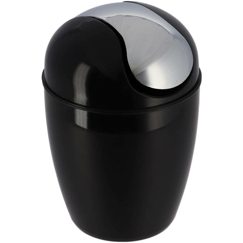 foto del prodotto pp mini bidone conico con coperchio 1,7l nero tendance